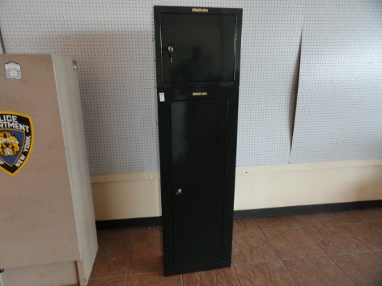 DOUBLE STACK ON GUN CABINETS 73 INCH TALL X 21 INCH WIDE X 10 INCH