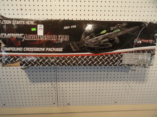 EMPIRE CROSSBOW AGGRESSOR 390 COMPOUND CROSSBOW PKG 390 FPS NEW WITH BOX