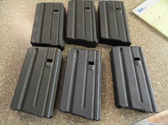 6 20 RD MAGS FOR AR15 2 BY COLT 4 BY ADVENTURE NOT MARYLAND LEGAL