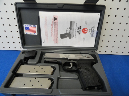RUGER P345 45 AUTO SN 664 99884 WITH EXT MAG AND ORIGINAL HARD CASE