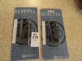 2 BERETTA MAGAZINES NEW IN PACKAGE M3032 32 CAL 7 RD NEW IN PACKAGE