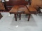 ANTIQUE POPLAR DINING ROOM TABLE WITH CARVED LEGS AND 5 EXTRA LEAVES TABLE