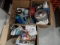THREE BOX LOTS TO INCLUDE KITCHWARE BOOKS GAMES AND MORE