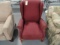 RED UPHOLSTERED RECLINER NEEDS CLEANING