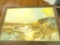 LARGE SEASCAPE OIL ON CANVAS WITH LIGHTHOUSE APPROX 40 X 28 INCHES