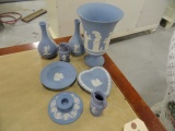 COLLECTION OF BLUE WEDGEWOOD 8 PIECES