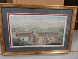 PRINT BY DALE GALLAN SIGNED TITLED HASKINS HOUSE 542 OF 750 IN GILT FRAME A