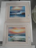 PAIR OF OIL ON BOARD SEASCAPES