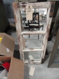 WINDOW FRAME WITH MIRRORS APPROX 33 X 14