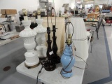 LOT OF 6 TABLE LAMPS