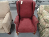 RED UPHOLSTERED RECLINER NEEDS CLEANING