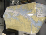 SET OF NAUTICAL CHARTS WITH PLOTTER AND CASE
