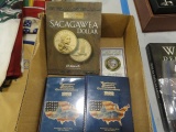 TWO BOOKS 1999-2008 WASHINGTON STATEHOOD FULL OF QUARTERS SACAGAWEA DOLLAR