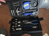 TOOL BOX WITH HAMMER PLIERS SOCKETS AND MORE