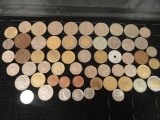 COLLECTION OF OVER 50 FOREIGN COINS