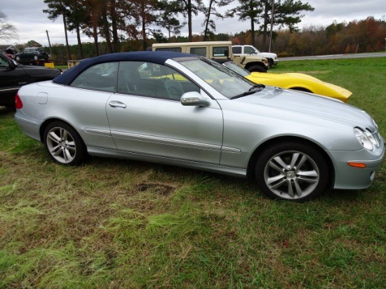 #3604 2007 MERCEDES CLK350 CONVERTIBLE 78290 MILES AUTO TRANS LEATHER HEATE