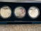 THE 1994 US VETERANS COMMEMORATIVE SILVER DOLLARS THREE COIN PROOF SET WITH