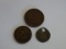 1864 - 2 CENT PIECE 1856 - HALF DIME HOLE DRILLED THROUGH 1894 - PENNY WITH