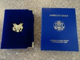 AMERICAN GOLD EAGLE MCMXC 1990 PROOF 25 DOLLARS IN ORIGINAL BOX ONE HALF OU