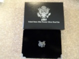 1997 US MINT PREMIER SILVER PROOF SET IN ORIGINAL BOX WITH CERTIFICATE OF A