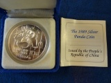 1989 SILVER PANDA COIN 1 TROY OZ .999 PURE SILVER