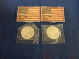 1996 AND 1988 $1 SILVER EAGLES UNC 63