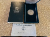 US EISENHOWER CENTENNIAL SILVER DOLLAR 1990 UNCIRCULATED WITH CERTIFICATE O