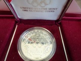 US MINT 1988 OLYMPIC COINS PROOF SILVER DOLLAR WITH CERTIFICATE OF AUTHENTI