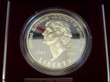 THE THOMAS JEFFERSON 250TH ANNIVERSARY SILVER DOLLAR PROOF WITH CERTIFICATE