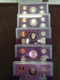5 US MINT PROOF SETS 1989 2 1990 1991 AND 1993