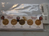 2004-2006 GOLD PLATED JEFFERSON NICKELS 5 COIN SET WESTWARD JOURNEY