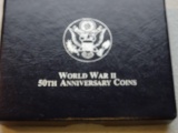 1991-1995 WORLD WAR II 50TH ANNIVERSARY COMM COINS UNCIRCULATED SILVER DOLL