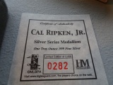 CAL RIPKIN JR SILVER MINT COIN ONE TROY OUNCE 999 FINE SILVER