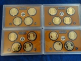 4 PRESIDENTIAL COIN PROOF SETS