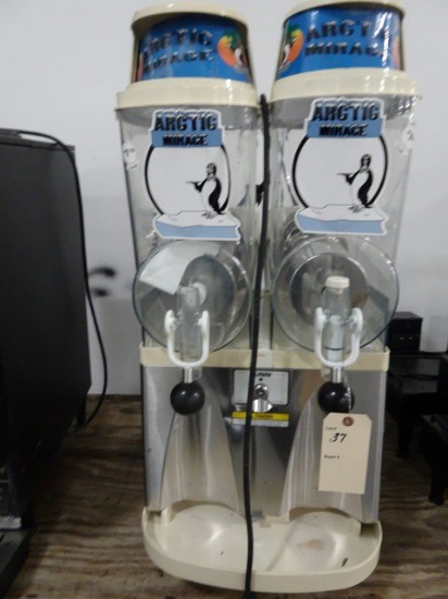 DOUBLE POST FROZEN DRINK DISPENSER BY BUNN MODEL BASE GRP WHT SST N0TMR CDS