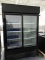 AVANTCO DBL SLIDING DOOR MERCHANDISER ON CASTERS DIG DISPLAY