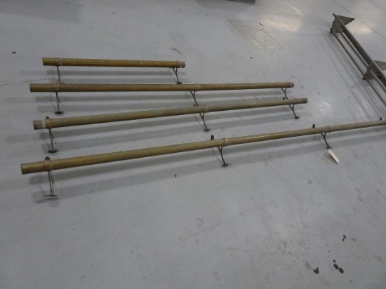 4 BRASS FOOT RAILS 1 129 INCH 2 84 INCH AND 1 42 INCH