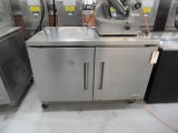 EEDESA 2 DOOR REFRIG WORK TOP MOD EDUR 48 ON CASTERS