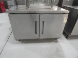 EEDESA 2 DOOR REFRIG WORK TOP MOD EDUR 40 ON CASTERS