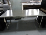 NEW SS BAKERS TABLE 72 X 30