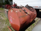 STEEL FUEL TANK APPROXIMATELY 500 GAL WITH FILL RITE HEAVY DUTY 15 GPM PUMP
