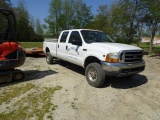 2000 F350 CREW CAB XL 4X4 8' BED V10 325550 MILES AM FM CASST CD DIAMOND PL