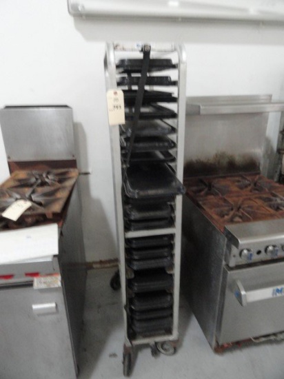 KEL MAX TRAY RACK ON CASTERS WITH TRAYS