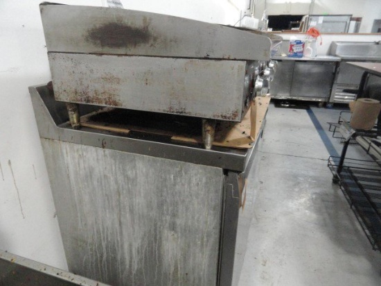 CONTINENTAL DBL DOOR FREEZER WITH WORK TOP ON CASTERS MOD SWF 36 BF