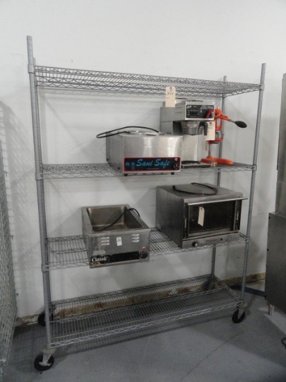 SERV WARE WIRE SHELF ON CASTERS 18 X 60 X 78