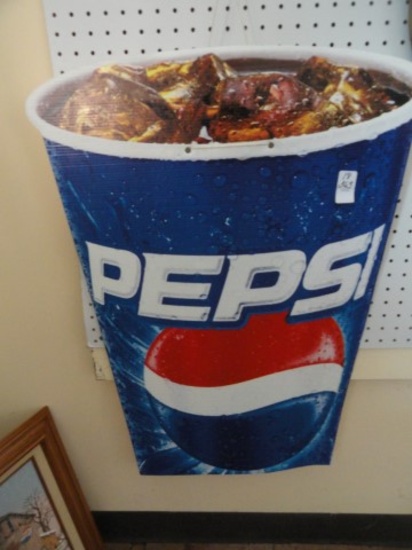 PEPSI COLA CORRAPLAST CUP APPROX 32" TALL X 23" WIDE