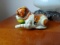 TIN WINDUP TOY MADE IN US ZONE GERMANY DOG WITH BEACH BALL