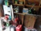 CORNER LOT INCLUDING BLUE CABINET WITH DRAWERS HEDGE TRIMMER GAS CANS SMALL