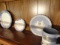TOP SHELF OF CHINA HUTCH TO INCLUDE CHINA WEDGEWOOD HAND PAINTED DISHES