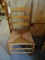 LARGE LADDER BACK RUSH BOTTOM CHAIR